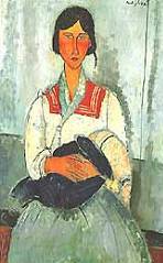 Modigliani: zingara con bambino, 1919